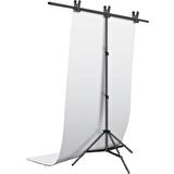 150x200cm Beyaz Pvc Fon 160x240cm T Stand Kit Stüdyo Çekim Seti White Fund Kit