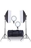 50x70cm Softbox 5500k Ledli Softbox Ikili Sürekli Işık 50x70 Led Softbox