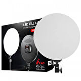 Fototek 14 inç Led Fill Light Işık Foto Video Işık Youtube,Kuaför,Dövme Çekimleri + 2 Metre Işık Ayağı