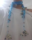 Ahşap Boncuk Oyalı Fular