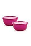 Tupperware Mucize Buzdolabı Saklama Kabı 1,5lt 2 Li Set Fuşya Esc