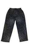 KADIN DESENLİ BELİ LASTİKLİ CEPLİ KALIN KIŞLIK PANTOLON