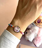 Labubu Figürlü Fimo Boncuklu Makrome Çocuk Bileklik (Rastgele Gönderim)