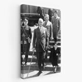 Atatürk Portre Tablosu Mustafa Kemal Atatürk Dikdörtgen Dekoratif Kanvas Tablo-FI-133