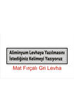 Kişileştirilebilir Ofis Kapısı Aliminyum Isimlik Levhası ,yönlendirme Levhası,fırçalı Gri Levha