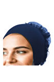 Fırfırlı Bone , Hijab , Bone , Topuz , Siyah Penye Bone