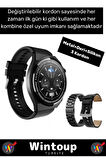 Huawei&Samsung&Xiaomi Uyumlu 3 Kordonlu Akıllı Saat Çağrı Yanıtlama Bildirim Smart Watch