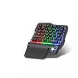 NOVATOR G506 OYUN KLAVYE & MOUSE SET LEDLİ KABLOLU Q 600/1800 DPI (PUBG DESTEKLEMEZ)