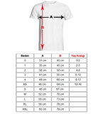 Galaktik Geometri Baskılı Beyaz T-Shirt