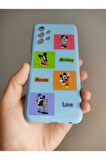 Samsung Galaxy A13 Uyumlu Mickey Mouse Tasarım Içi Kadife Kılıf