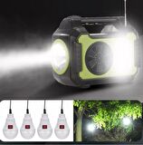 Güneş Enerji Panelli Aydınlatma Sistemi Powerbank Kamp Doğa Balık Karavan Fener Bluetooth Hoparlör