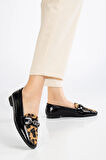 Leopar Desen Kadın Loafer