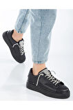 Kadın Taş Detay Bağcıklı Günlük Sneaker Sp-0928