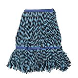 Geniş Yedek Islak Mop Paspas Takımı - 5 ad 25 Cm. 500 Gr. Islak Mop + Mop Tutucu + Metal Vidalı Sap