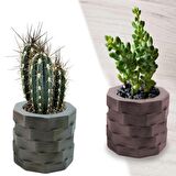 Geometri Motif Beton Saksı Silikon Kalıp - 163