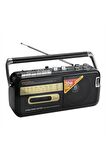 Retro Usb Fm Radyo Kaset Çalar Taşınabilir Bluetoothlu Radyo Kaset Çalarlı Usb Girişli