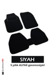 Siyah Halı Oto Paspas Seti Siyah Kenar Dikişli - Her Araca Uygun