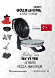 Erato Taşfırınım Pizza Makinesi, Lahmacun Makinesi Doğal Taş Fırın - Timer - 400 C. - Beyaz