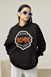 High Ac Dc Voltage Logo Baskılı Unisex Oversize Rock Metal Hoodie