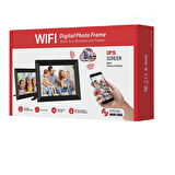 IP Uzaktan Bağlantı 10.1” WiFi Dijital Fotoğraf Çerçevesi Yüksek Çözünürlük 32GB Kolay Paylaşım