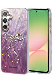 Samsung Galaxy A24 4G Kılıf Parlak Desenli Taşlı Azn-Blade