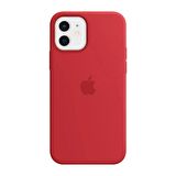 iPhone 12 ve 12 Pro Uyumlu İçi Kadife Logolu Silikon Lansman Kılıf