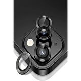 iPhone 15 Uyumlu Metal Çerçeveli 2'li Kamera Lens Koruyucu