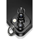 iPhone 14 PLUS Uyumlu Metal Çerçeveli 2'li Kamera Lens Koruyucu