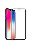 iPhone X ve XS Uyumlu Tam Kaplayan Çerçeveli Kırılmaz Temperli Ekran Koruyucu Cam