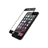 iPhone 7 Plus ve 8 Plus Uyumlu Tam Kaplayan Çerçeveli Kırılmaz Temperli Ekran Koruyucu Cam(SİYAH)