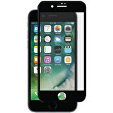 iPhone 7 ve 8 Uyumlu Tam Kaplayan Çerçeveli Kırılmaz Temperli Ekran Koruyucu Cam(SİYAH)