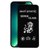 iPhone 13 Anti Static Toz Tutmayan Çerçeveli Temperli Ekran Koruyucu Cam
