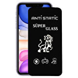 iPhone 11 Anti Static Toz Tutmayan Çerçeveli Temperli Ekran Koruyucu Cam
