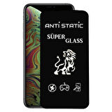 iPhone Xs MAX Anti Static Toz Tutmayan Çerçeveli Temperli Ekran Koruyucu Cam