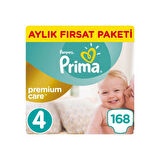 Prima Bebek Bezi Premium Care 4 Numara ( 4 x 42) 168 Adet