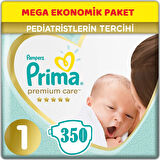 Prima Premium Care Bebek Bezi 1 Numara (2-5Kg) Yenidoğan 350 Adet