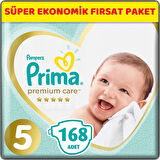 Prima Premium Care Bebek bezi Beden:5 (11-16Kg) Junior 168 Adet