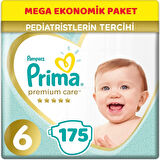Prima Premium Care Bebek Bezi Beden:6 (13+Kg) Extra Large 175 Adet
