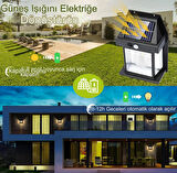 Hareket Sensörlü  Akıllı Solar Bahçe Aydınlatması Otomatik Led Dış Mekan Akıllı Aydınlatma