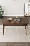 Calvin Barok 80x132 Açılabilir Mdf Masa Yemek Odası Takımı, Mutfak Takımı 4 Sandalye, 1 Bench