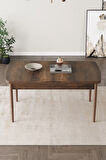 Calvin Barok Desen 80x132 MDF Açılabilir Mutfak Masası Takımı 4 Sandalye, 1 Bench