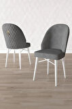 Calvin Beyaz 80x132 MDF Açılabilir Mutfak Masası Takımı 4 Sandalye, 1 Bench