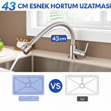 Gri Silikonlu 2 Fonksiyonlu Kubar Musluk Başlığı – 360° Oynar Başlık, Su Tasarruflu Tasarım