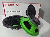 For-X 8 inc 20 Cm 300 Watt Midrange 2'li Hoparlör XMD-3080 Yeşil Kasa