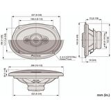 Pioneer TS-A6961F 450 Watt 6X9 Oto Hoparlör