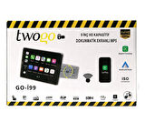 Twogo GO-i99 Şahin MP5 Monitör 9 inç HD Dokunmatik Ekran Carplay, 60Wx4, USB, BT, Aux, FM, Tek DIN