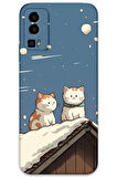 GM 23 Uyumlu Kedi Desenli Telefon Kılıfı + Ekran Koruyucu - 5780