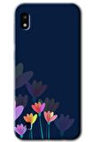 Galaxy A10 Kılıf HD Desen Baskılı Arka Kapak - Çizim Çiçekleri 
