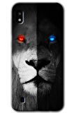 Galaxy A10 Kılıf HD Desen Baskılı Arka Kapak - Fire and Ice Lion 