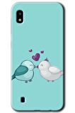 Galaxy A10 Kılıf HD Desen Baskılı Arka Kapak - Mutlu Kuşlar 